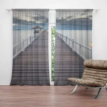 Závěs Sablio Závěs Dřevěné molo: 2ks 140x250cm