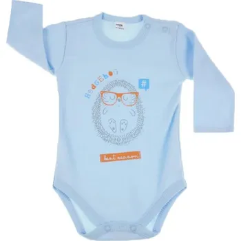 Kojenecké oblečení Kojenecké bavlněné body - ježek - modrá