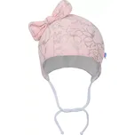 Dětská bavlněná čepička s mašličkou NEW BABY Nunu růžová