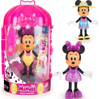 Panenka Disney Minnie Mouse plážová mini panenka se skříní a oblečky