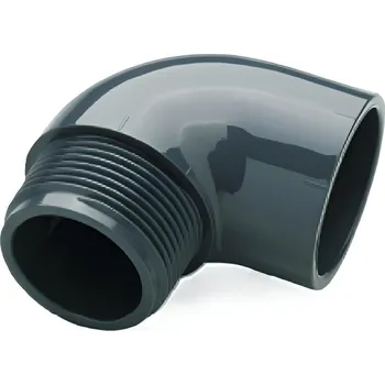 Vodovodní potrubí Koleno 90° F / M tlakové PVC-U Plimat, d50 x 2˝, lepení x vnější závit