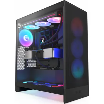 PC skříň NZXT skříň H7 Flow RGB edition / ATX / 1x360mm RGB core fan/ USB-C / 2x USB / proskl. bočnice / mesh panel / ...
