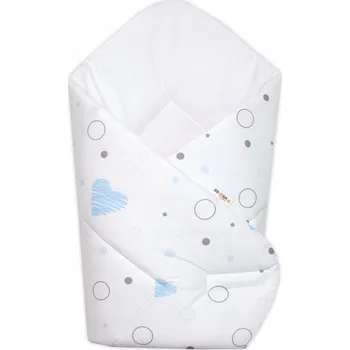 Zavinovačka Novorozenecká zavinovačka, bavlna, I love Boy Baby Nellys, modrá/bílá