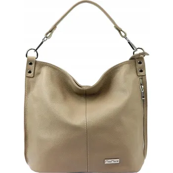 Kabelka MiaMore shopper kabelka z přírodní kůže béžová