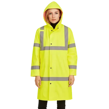 Pracovní oblečení Madeva RAINCOT HI VIS nepromokavý plášť žlutý