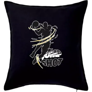 Polštář Basketball - jump shot - Polštář 50x50 - 50x50 - Pouze potah ( Černá )