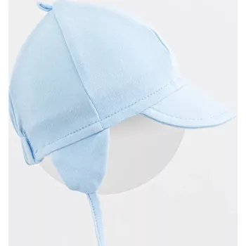 Kojenecká čepice Dětská bavlněná čepička se šiltem NEW BABY Casually Dressed modrá