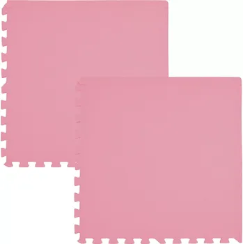 Pěnová podložka HUMBI 120 × 60 cm, voděodolné puzzle, růžová, 2 díly