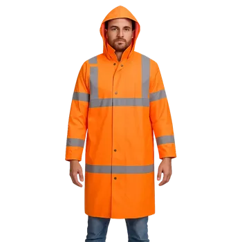 pracovní bunda Madeva RAINCOT HI VIS nepromokavý plášť oranžový