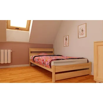 Postel Postel z masivu borovice Kamil 120x200 cm + rošt ZDARMA