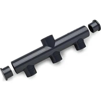 Vodovodní potrubí Rozdělovač PVC včetně 2 zátek Plimat, d50/50/50/50/50/50 mm, lepení