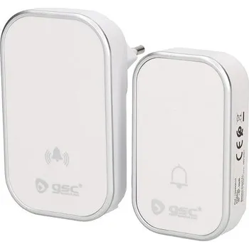 Domovní zvonek Garsaco Domovní bezdrátový zvonek Plumtre 1 bezbateriové tlačítko a 1 přijímač, bílý
