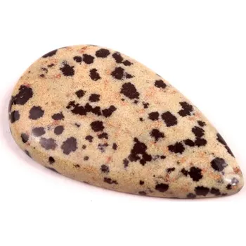 Přírodní kámen Kabošon Dalmatin Jaspis č.7412 (38x22x5mm)