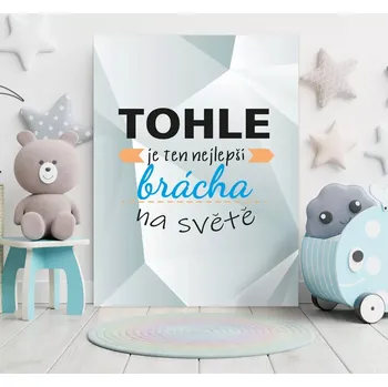 Plechová cedule Sablio Dárková cedulka Tohle je ten nejlepší brácha na světě: 30x40 cm