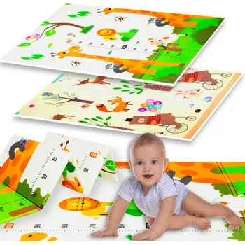 Hrací deka Humbi skládací výuková podložka z pěnového XPE Žirafy Miarka Medvídci Lišky Sárinky