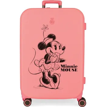 JOUMMA BAGS ABS cestovní kufr MINNIE MOUSE Happines Coral, 70x48x28cm, 79L, 3669222 (medium exp.)