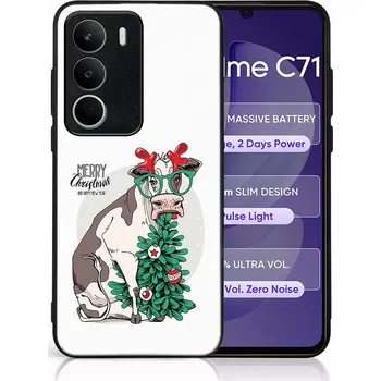 Vánoční dekorace VSECHNONAMOBIL 125850 MY ART Kryt s vánočním designem Realme C71 MERRY CHRISTMAS (074)