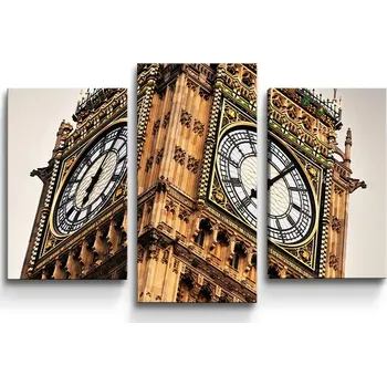Obraz Sablio Obraz - 3-dílný Clock tower - 75x50 cm