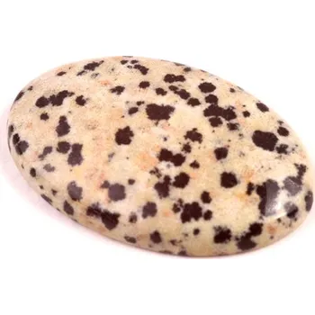 Přírodní kámen Kabošon Dalmatin Jaspis č.7421 (35x23x6mm)