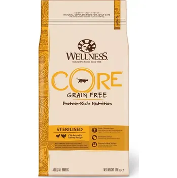Krmivo pro kočku Wellness Core Cat Sterilised kure a kruta 1,75kg