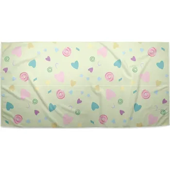 Sablio Ručník Srdíčka a spirály - 30x50 cm