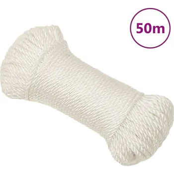 Železářství zahrada-XL Pracovní lano bílá 6 mm 50 m polypropylen 153041