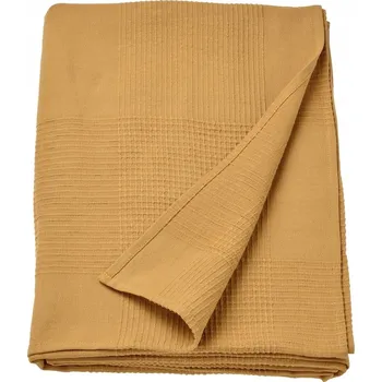 Přehoz na lůžko Přehoz na postel IKEA bavlna 150 cm x 250 cm žlutý