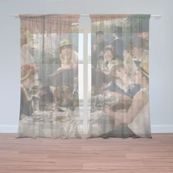 Záclona Sablio Záclony Snídaně veslařů - Auguste Renoir: 2ks 150x250cm
