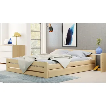 Postel Postel Marek 120x200 cm masiv smrk + rošt a šuplík ZDARMA