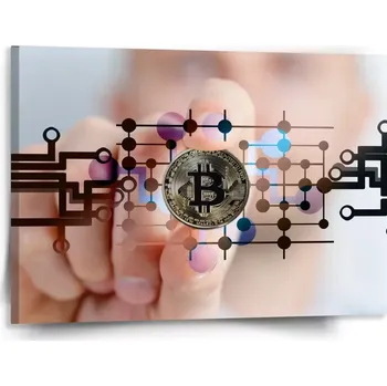 Obraz Sablio Obraz Bitcoin - 150x110 cm