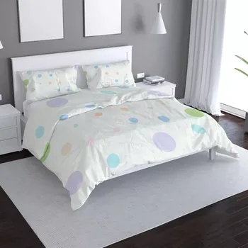 Povlečení Sablio Povlečení Tříbarevné puntíky - 140x200 / 90x70