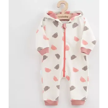 Kojenecký overall Dojčenský teplákový overal New Baby Little One růžový