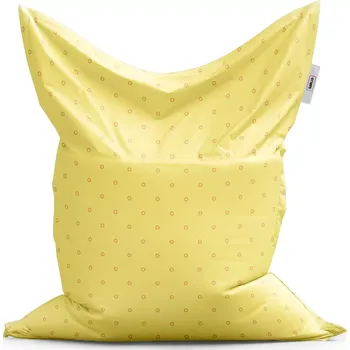 Sedací pytel Sablio Sedací vak Classic Červené kroužky na žluté - 200x140 cm