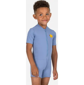 Neoprenový oblek DECATHLON Koupací kombinéza s kraťásky pro nejmenší 61–69cm,6M MODRÁ