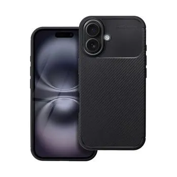 Pouzdro na mobilní telefon Kryt CARBON PREMIUM pro IPHONE 16 černý - OEM + zdarma možnost vyzkoušet a vrátit zboží do 30 dní