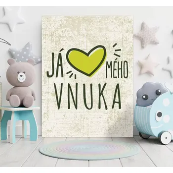 Plechová cedule Sablio Dárková cedulka Já miluju mého vnuka: 30x40 cm