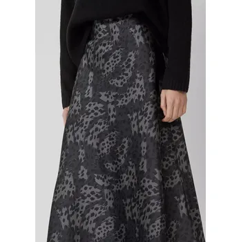 Dámské tričko s.Oliver midi saténová sukně se vzorem šedo/černá Velikost: 32