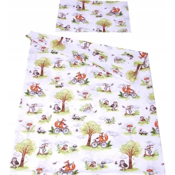 Povlečení Povlečení do postýlky 120/90 cm - liška na kole