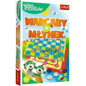 Desková hra Rodina Treflíků – warcaby a mlýnek od Trefl