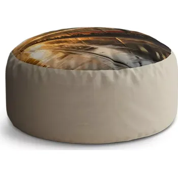 Taburet Sablio Taburet Circle Vlak na nádraží při východu slunce: 38x48 cm