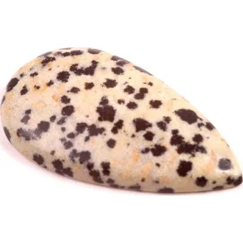 Přírodní kámen Kabošon Dalmatin Jaspis č.7425 (35x20x6mm)