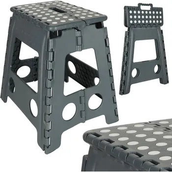 Stolička Skládací schůdek / stolička - šedá