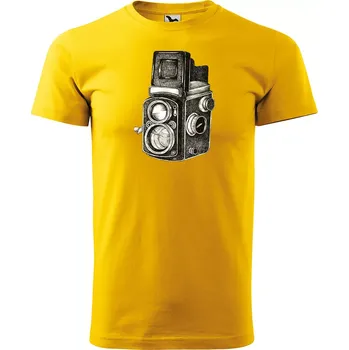 Pánské tričko Sablio Tričko s potiskem Momentka věčnosti - žluté 4XL