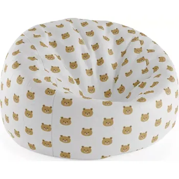 Sedací pytel Sablio Sedací vak Cocoon Medvídci na bílé - 75 x 45 x 35 cm