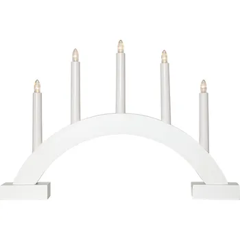 Adventní svícen výška 32 cm Star Trading Abbe - bílý bílá