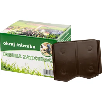 Obrubník zahradní zatloukací 5 m - 12 cm hnědý