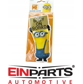 Tabulka "Dítě na palubě" s Mimoni - Bezpečnost dítěte v autě