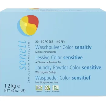 Prací prostředek Pomačkaný obal SONETT Prášek na praní COLOR - Sensitive 1,2 kg