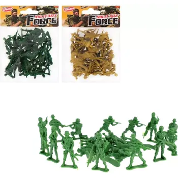 Plastoví vojáčci v sáčku – sada 24 figurek