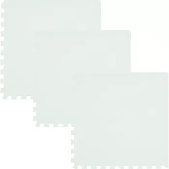 Pěnová podlahová podložka HUMBI 180 × 60, velké voděodolné puzzle, bezpečná pro děti, bílá (3 ks)